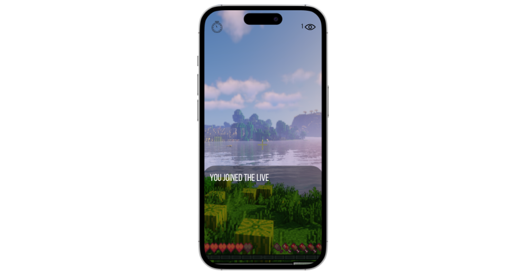 Gaming live stream on mobile